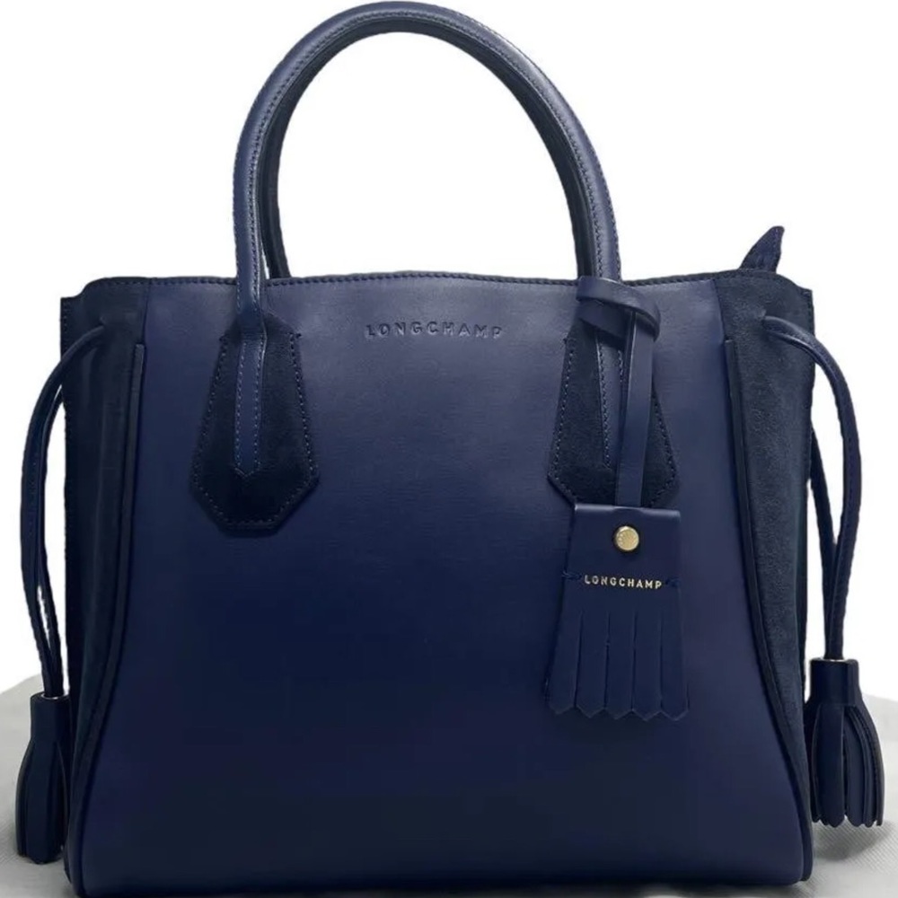 COPY - Longchamp Penelope Fantaisie Navy Blue Small Tote Handbag